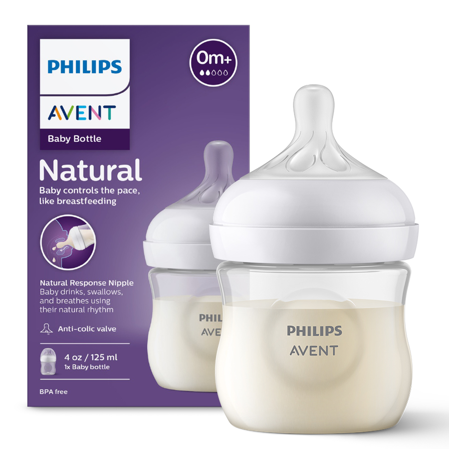 Philips Avent Dětská láhev Natural Response 125 ml, 0m+