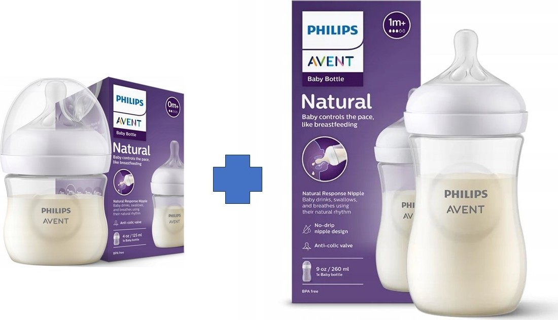 Philips Avent Sada lahviček Natural Response 125 ml + 260 ml