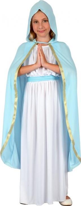 Souprava Maria (šaty, pelerína s kapucí, pásek), velikost 110/120 cm
