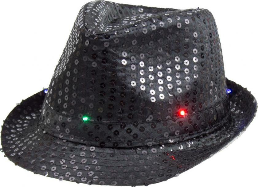 Godan / costumes Třpytivý klobouk, černý, flitr