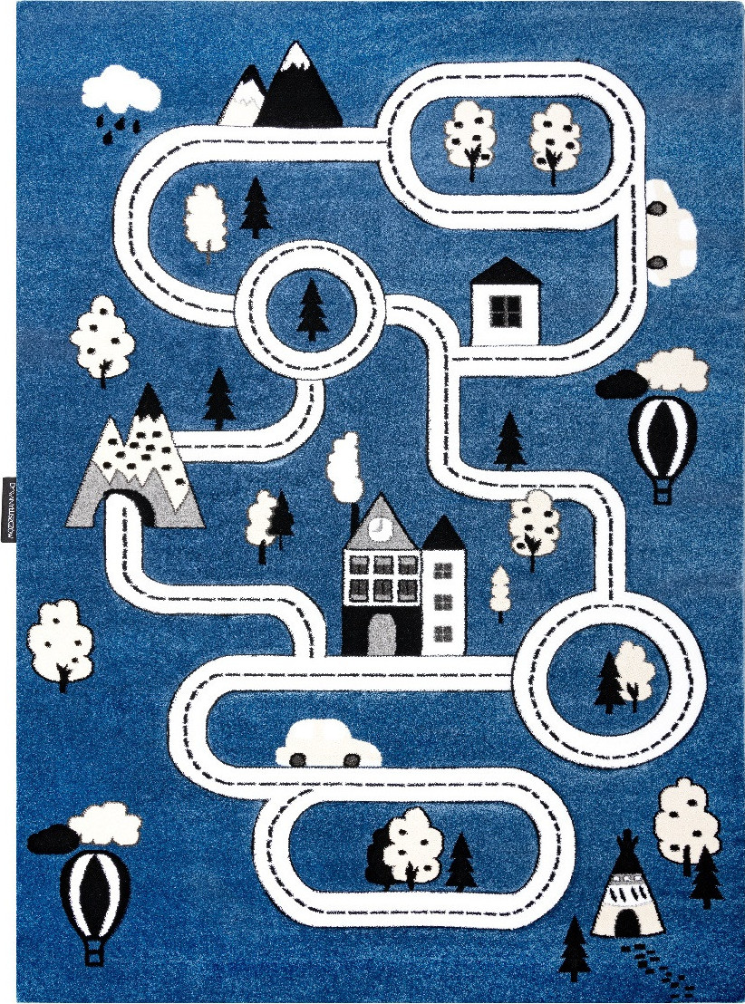 Dywany Łuszczów Dětský kusový koberec Petit Town streets blue Rozměry koberců: 120x170