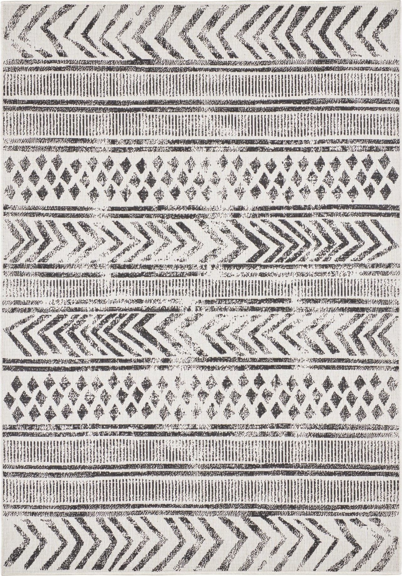 NORTHRUGS - Hanse Home koberce Kusový koberec Twin Supreme 103860 Biri Black/Cream – na ven i na doma Rozměry koberců: 120x170