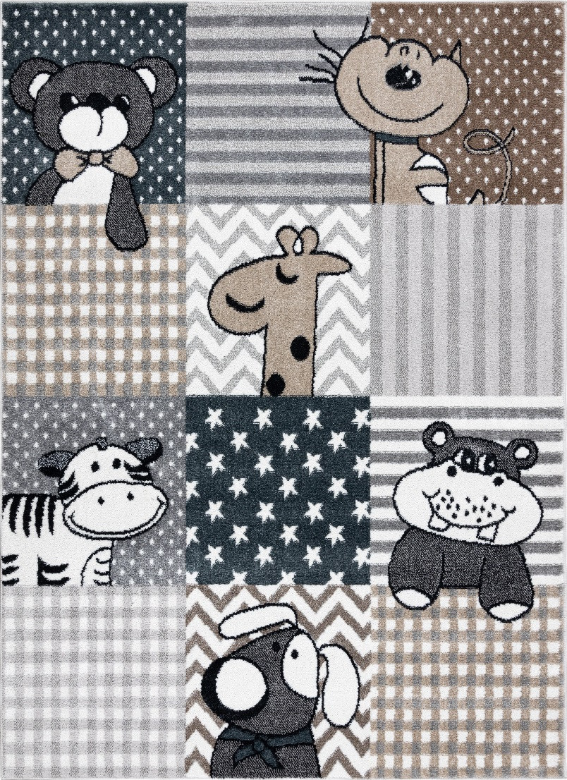 Dywany Łuszczów Dětský kusový koberec Fun Pets grey Rozměry koberců: 80x150