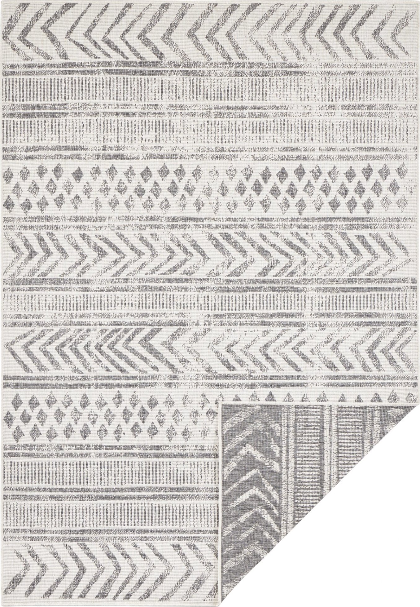 NORTHRUGS - Hanse Home koberce Kusový koberec Twin Supreme 103862 Biri Grey/Cream – na ven i na doma Rozměry koberců: 80x150