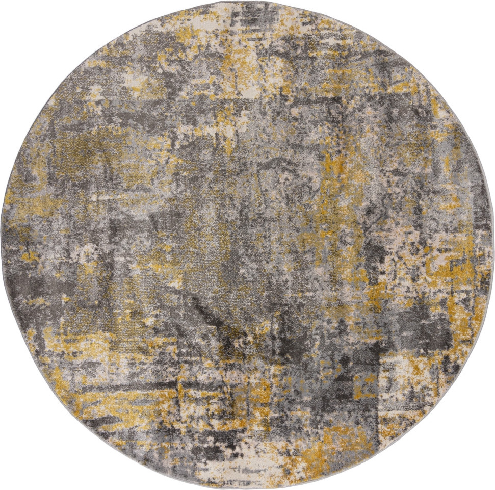 Flair Rugs koberce Kusový koberec Cocktail Wonderlust Grey/Ochre kruh Rozměry koberců: 160x160 (průměr) kruh