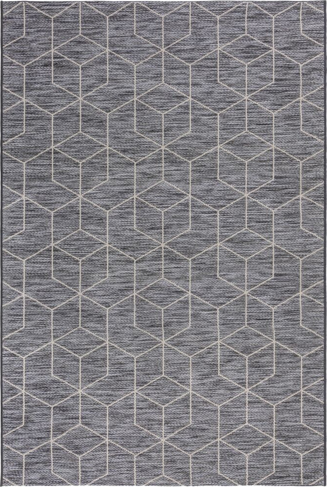 Flair Rugs koberce Kusový koberec Lipari Napoli Black – na ven i na doma Rozměry koberců: 120x170