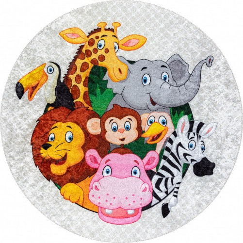 Dywany Łuszczów Dětský kusový koberec Junior 51595.801 Africa Rozměry koberců: 100x100 (průměr) kruh