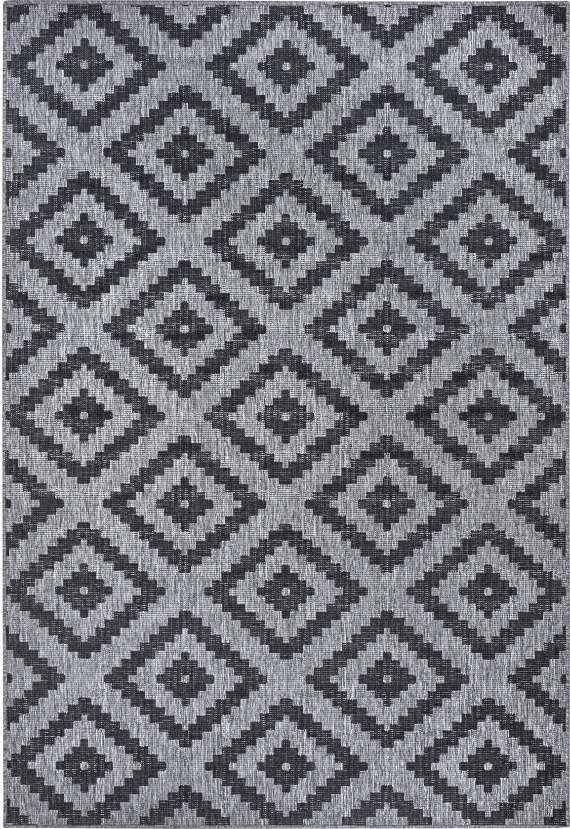 NORTHRUGS - Hanse Home koberce Kusový koberec Twin-Wendeteppiche 105461 Night Silver – na ven i na doma Rozměry koberců: 120x170