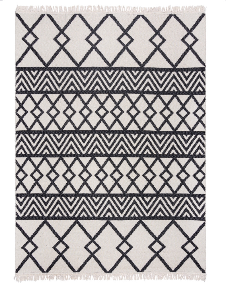 Flair Rugs koberce Kusový koberec Deuce Teo Recycled Rug Black Rozměry koberců: 120x170