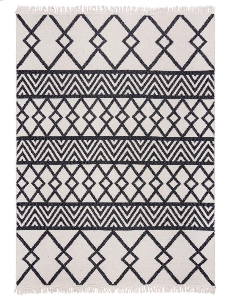 Flair Rugs koberce Kusový koberec Deuce Teo Recycled Rug Black Rozměry koberců: 80x150