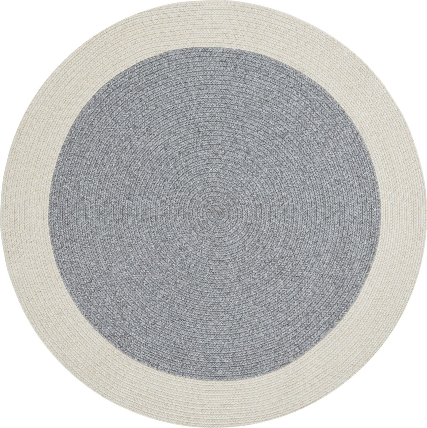 NORTHRUGS - Hanse Home koberce Kusový koberec Braided 105555 Grey Creme kruh – na ven i na doma Rozměry koberců: 150x150 (průměr) kruh