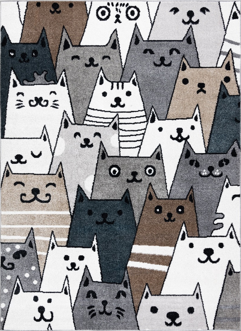 Dywany Łuszczów Dětský kusový koberec Fun Gatti Cats multi Rozměry koberců: 80x150