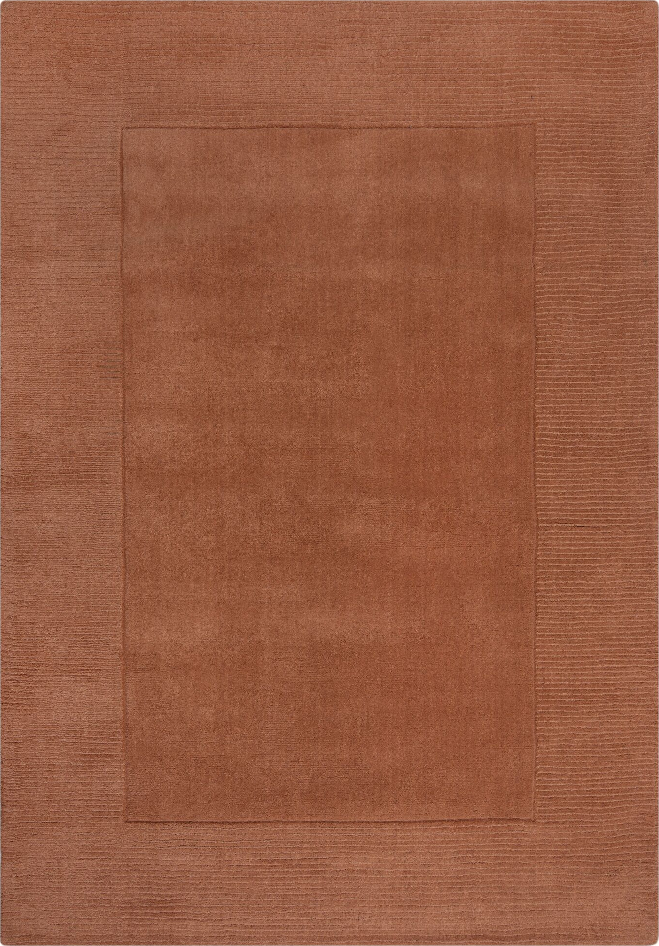 Flair Rugs koberce Kusový ručně tkaný koberec Tuscany Textured Wool Border Orange Rozměry koberců: 120x170