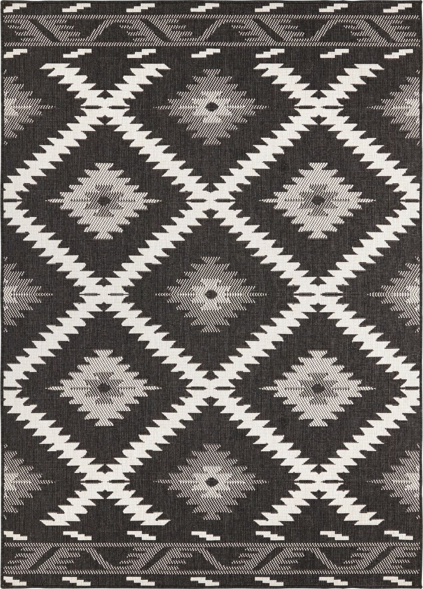 NORTHRUGS - Hanse Home koberce Kusový koberec Twin Supreme 103429 Malibu black creme – na ven i na doma Rozměry koberců: 80x150