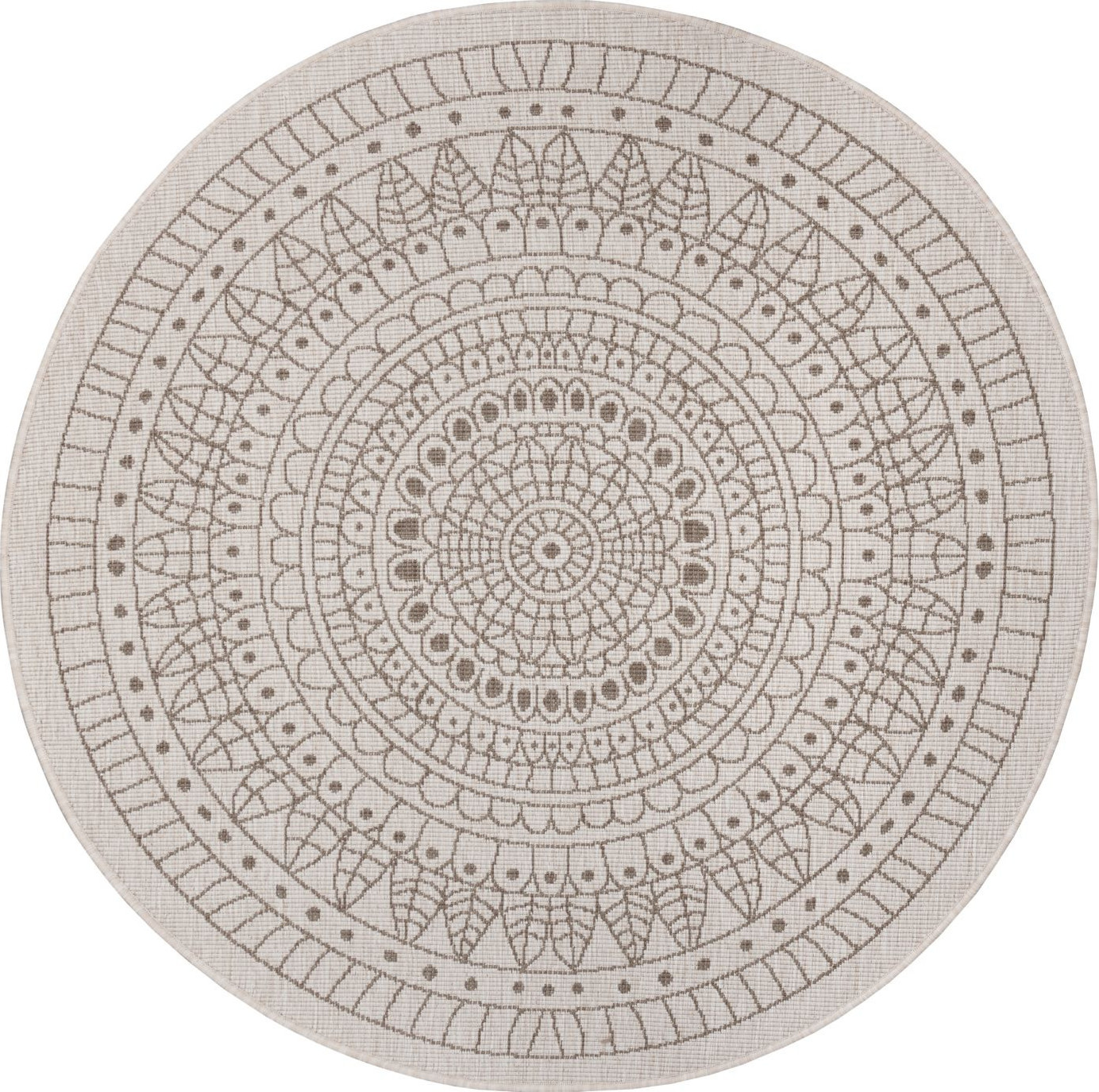 NORTHRUGS - Hanse Home koberce Kusový koberec Twin-Wendeteppiche 105475 Linen kruh – na ven i na doma Rozměry koberců: 100x100 (průměr) kruh