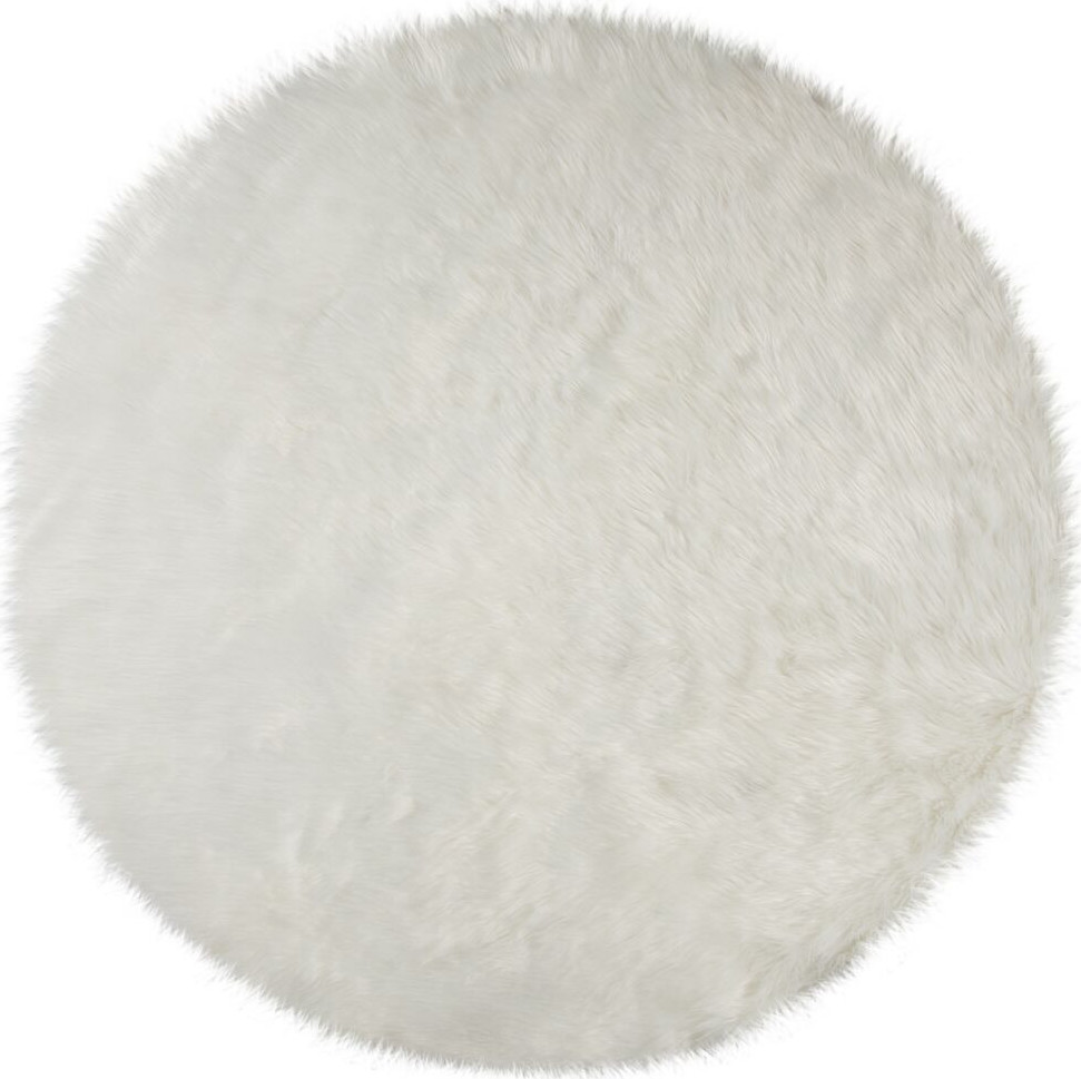 Flair Rugs koberce Kusový koberec Faux Fur Sheepskin Ivory kruh Rozměry koberců: 120x120 (průměr) kruh