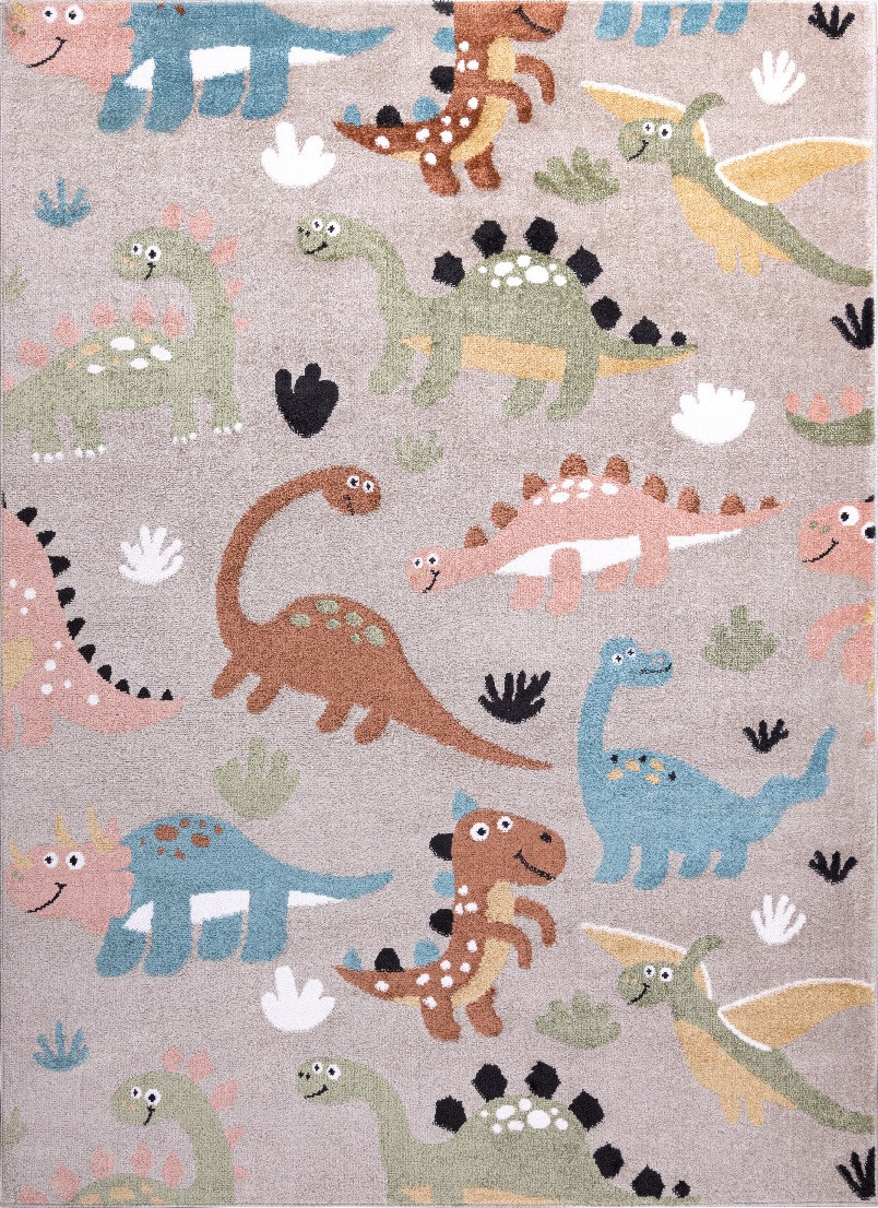 Dywany Łuszczów Dětský kusový koberec Fun Dino beige Rozměry koberců: 120x170