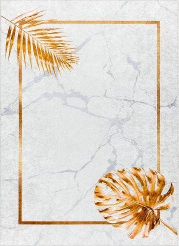 Dywany Łuszczów Kusový koberec Miro 51518.806 Leaves grey/gold Rozměry koberců: 120x170
