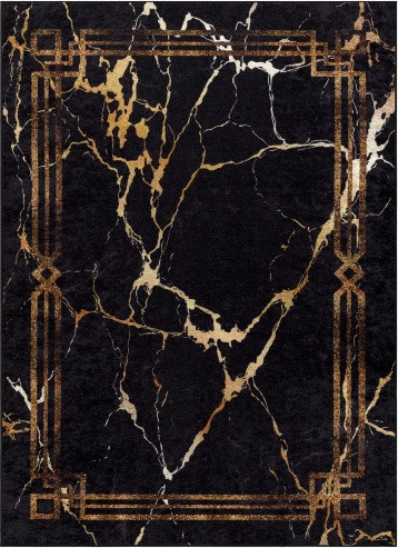 Dywany Łuszczów Kusový koberec Miro 51333.801 Marble black / gold Rozměry koberců: 120x170