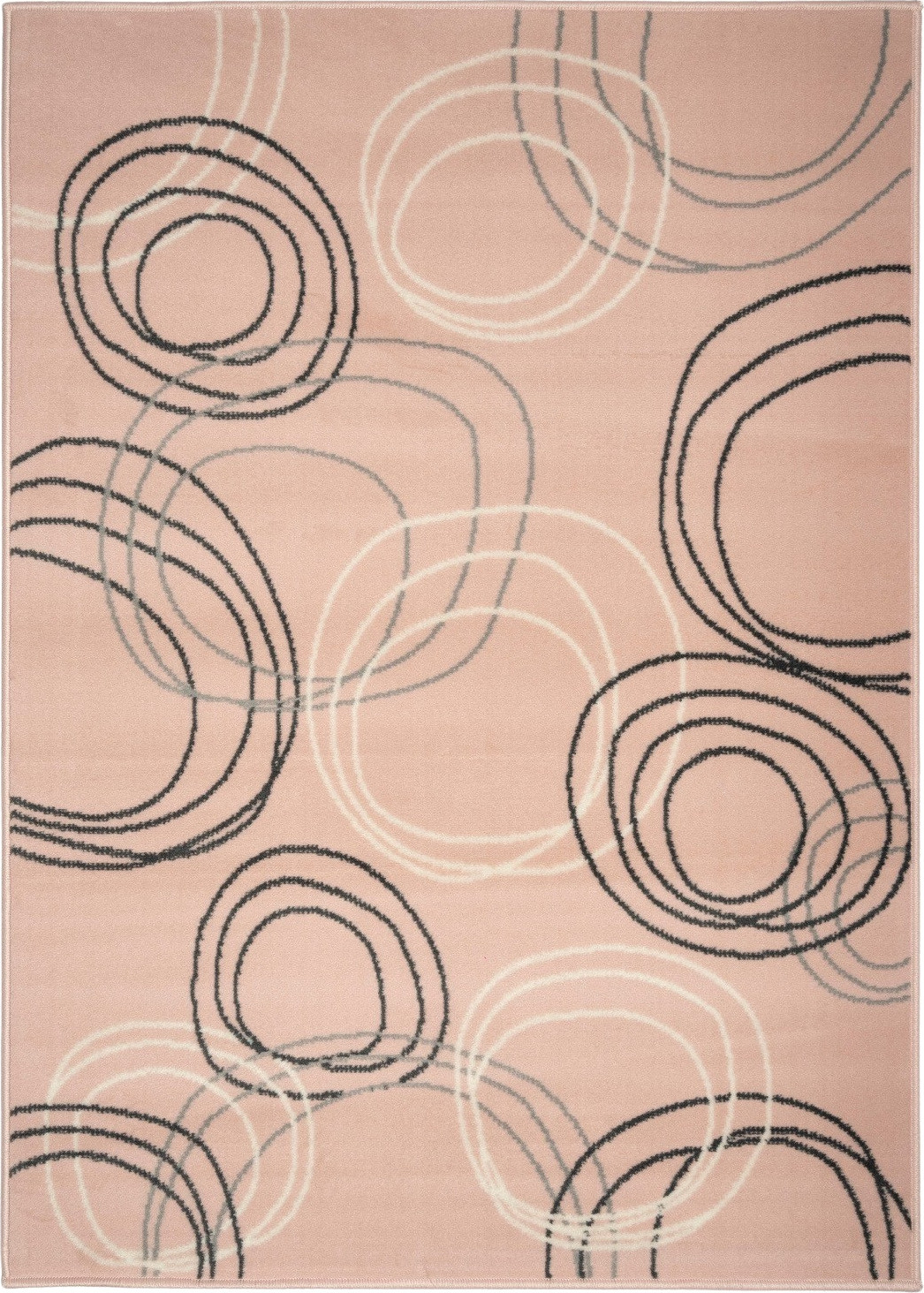 Alfa Carpets Kusový koberec Kruhy powder pink Rozměry koberců: 80x150