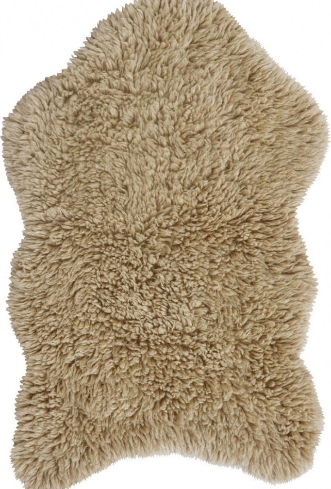 Lorena Canals koberce Vlněný koberec Woolly - Sheep Beige Rozměry koberců: 75x110 tvar kožešiny
