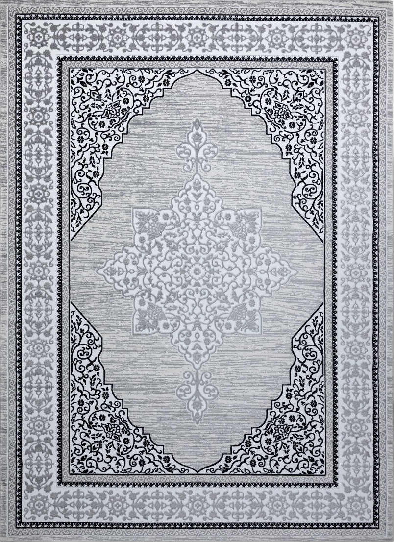 Dywany Łuszczów Kusový koberec Gloss 8490 52 Ornament ivory/grey Rozměry koberců: 80x150
