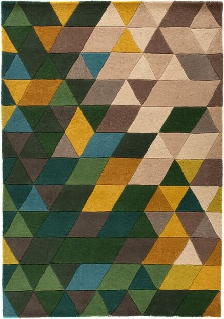 Flair Rugs koberce Ručně všívaný kusový koberec Illusion Prism Green/Multi Rozměry koberců: 80x150