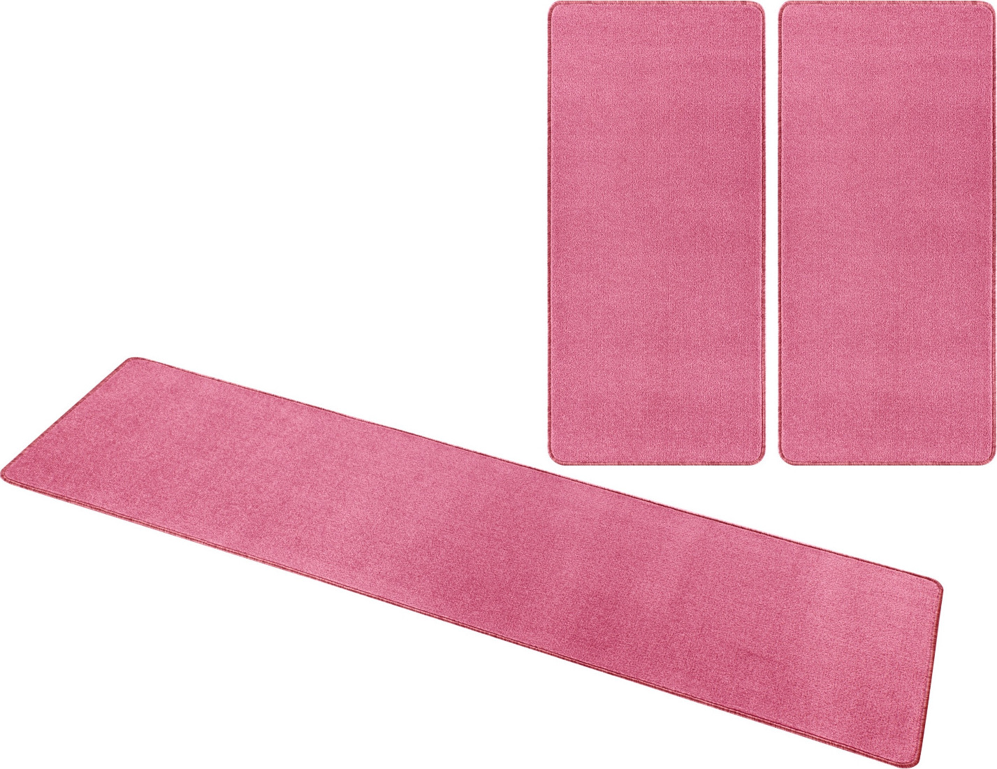 Hanse Home Collection koberce Kobercová sada Nasty 101147 Pink Rozměry koberců: 3 díly: 70x140 cm (2x), 70x240 cm (1x)