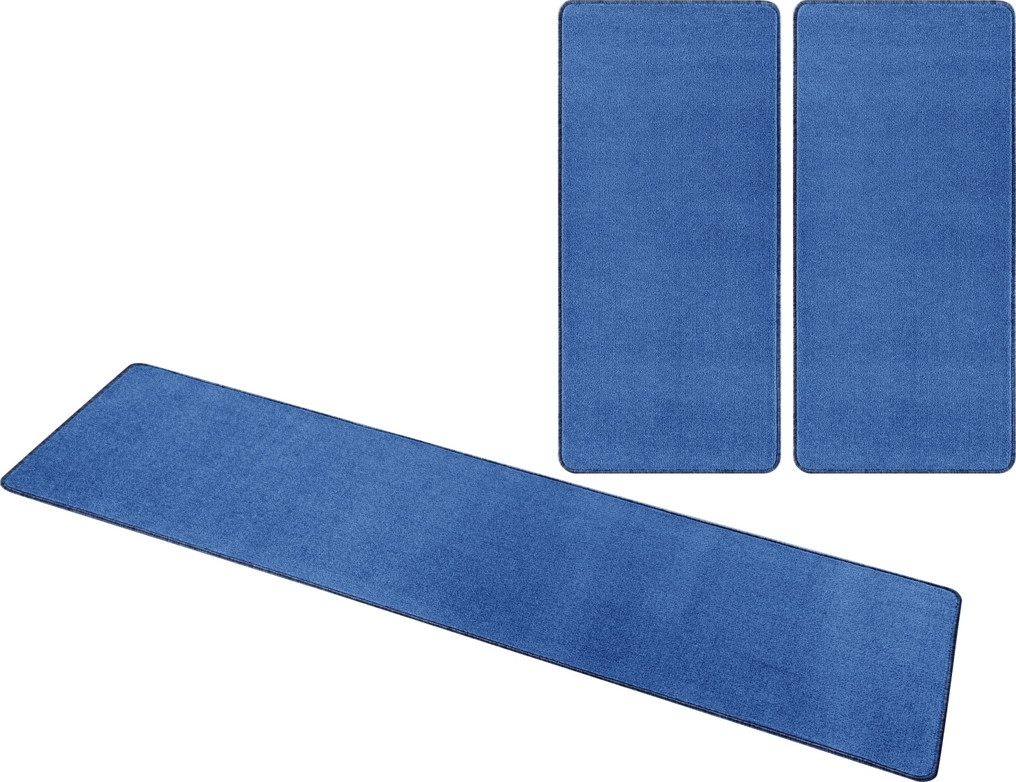 Hanse Home Collection koberce Kobercová sada Nasty 101153 Blau Rozměry koberců: 3 díly: 70x140 cm (2x), 70x240 cm (1x)