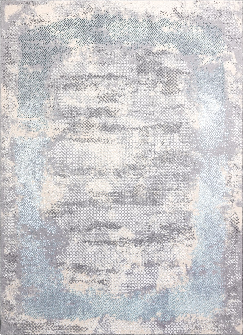 Dywany Łuszczów Kusový koberec Core A004 Frame ivory/grey and blue Rozměry koberců: 80x150