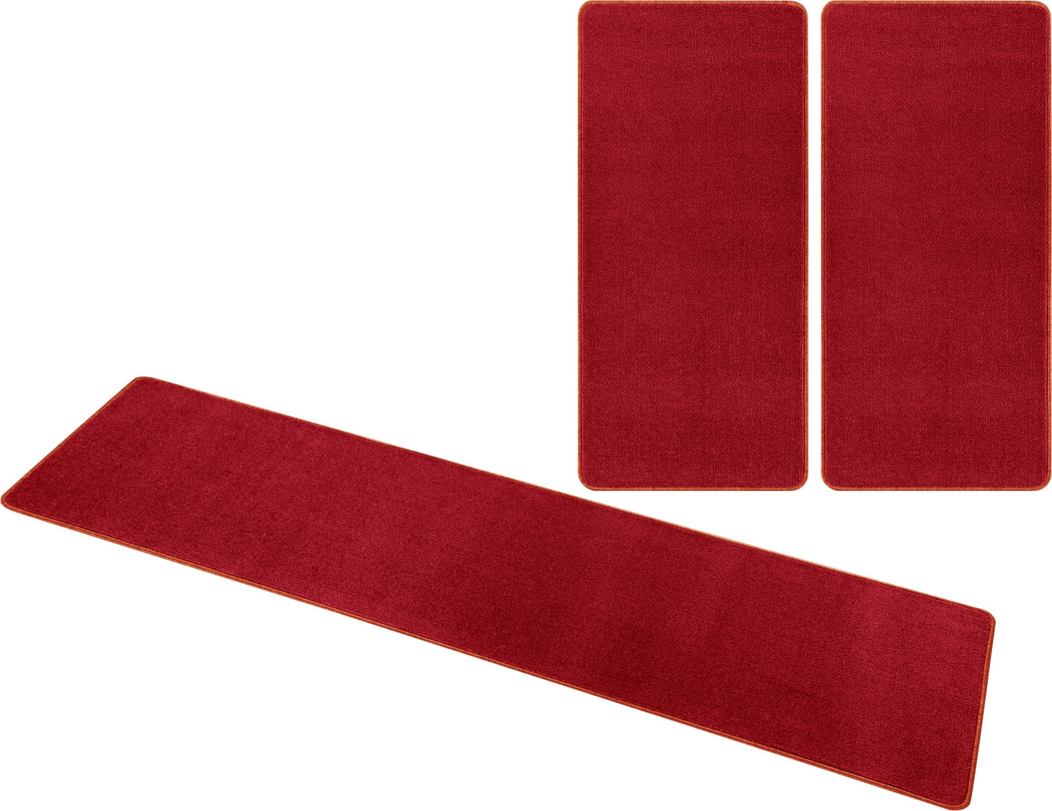 Hanse Home Collection koberce Kobercová sada Nasty 101151 Rot Rozměry koberců: 3 díly: 70x140 cm (2x), 70x240 cm (1x)