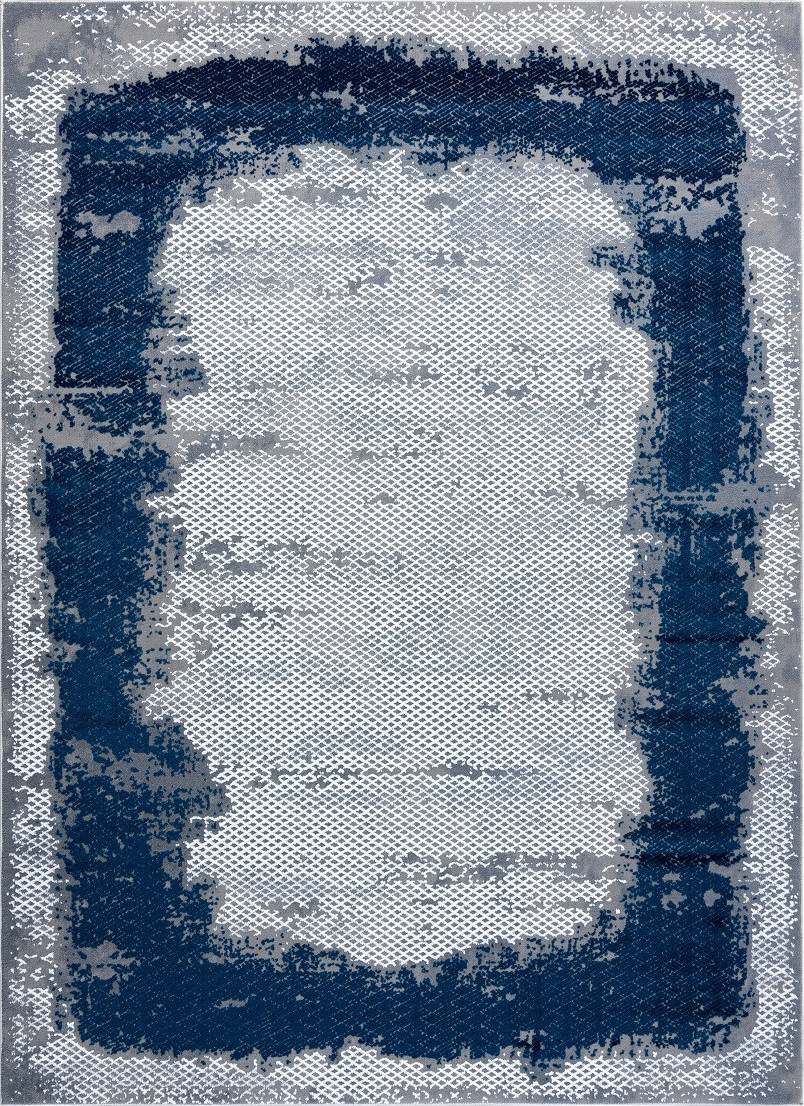 Dywany Łuszczów Kusový koberec Core A004 Frame blue/grey Rozměry koberců: 80x150