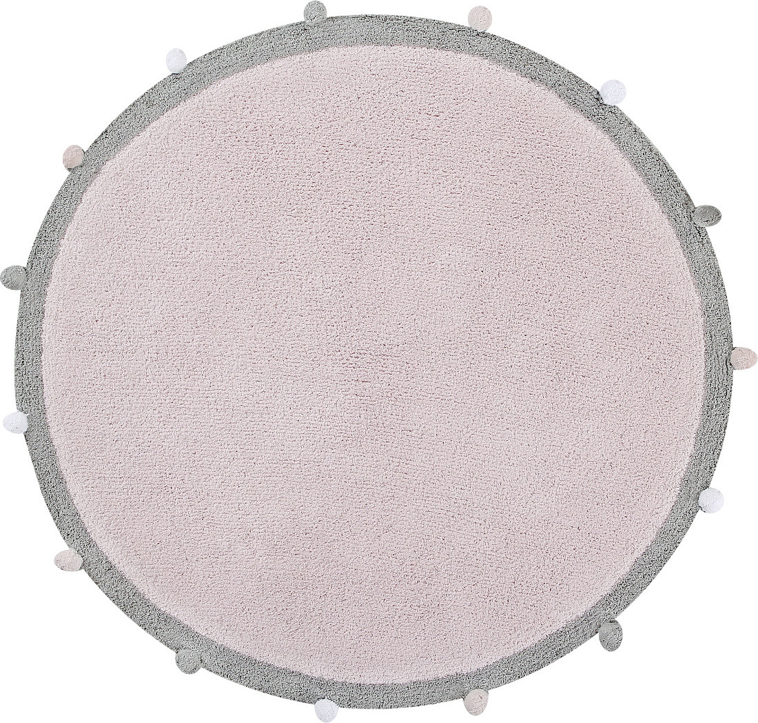 Lorena Canals koberce Pro zvířata: Pratelný koberec Bubbly Soft Pink kruh Rozměry koberců: 120x120 (průměr) kruh