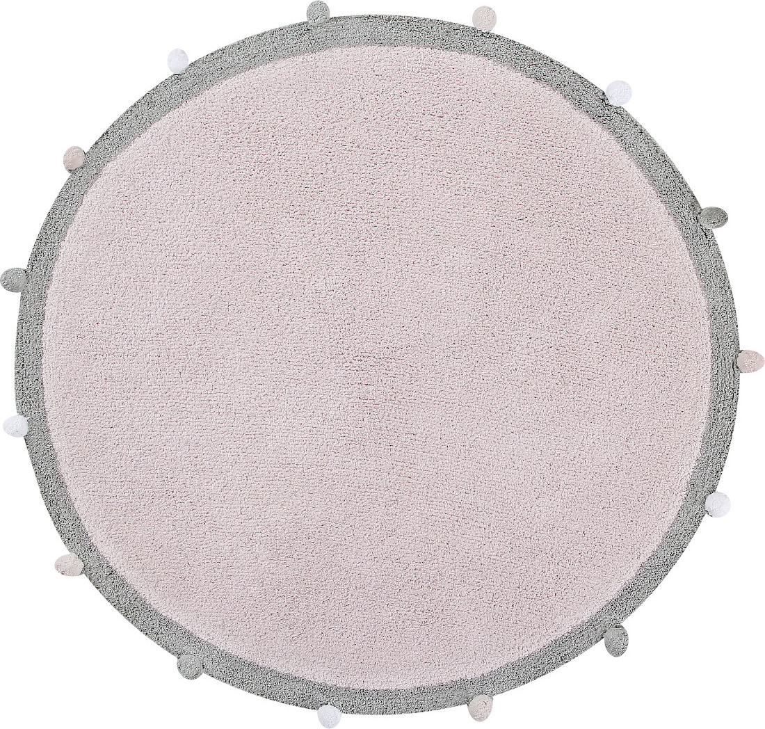 Lorena Canals koberce Pro zvířata: Pratelný koberec Bubbly Soft Pink Rozměry koberců: 120x120 (průměr) kruh