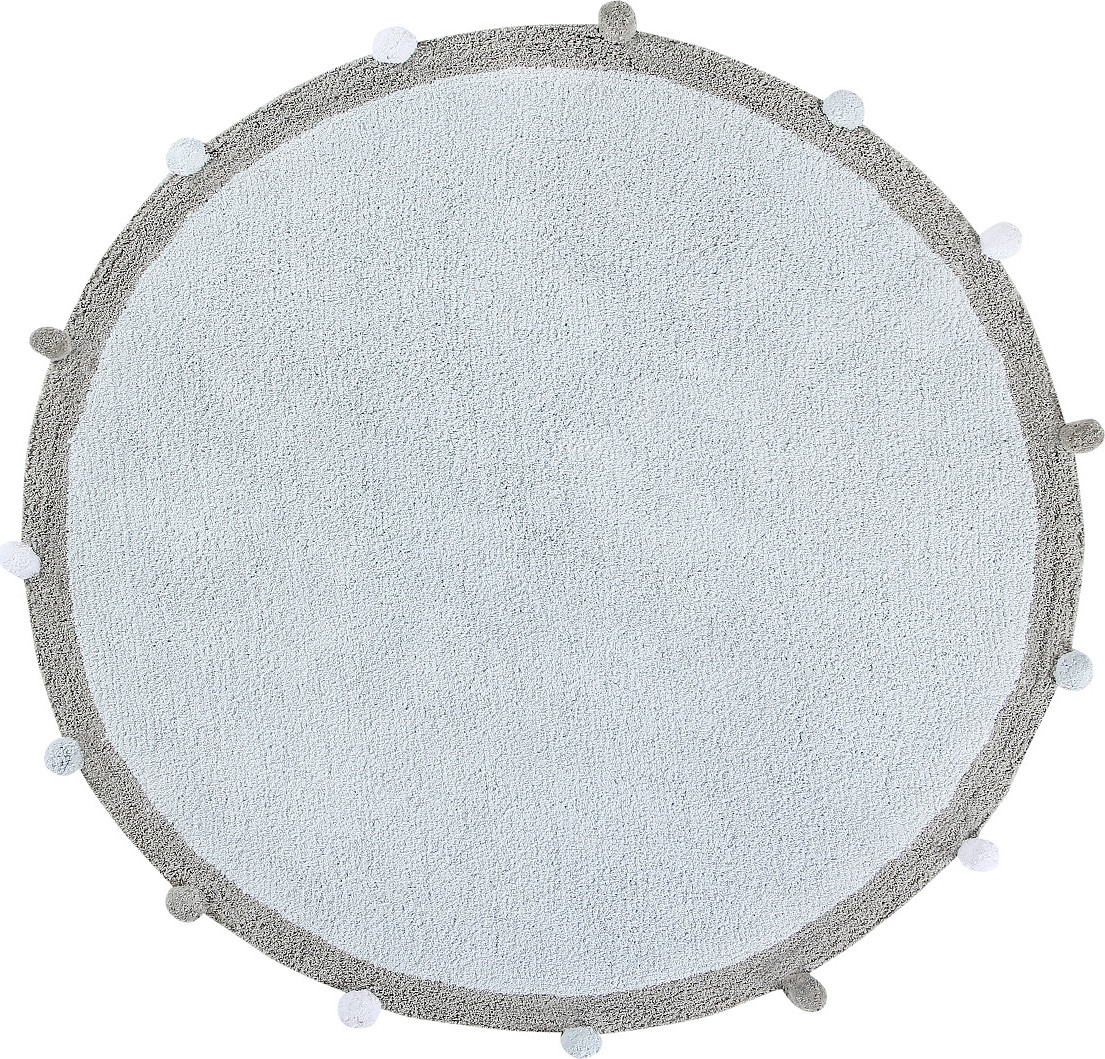 Lorena Canals koberce Pro zvířata: Pratelný koberec Bubbly Soft Blue kruh Rozměry koberců: 120x120 (průměr) kruh