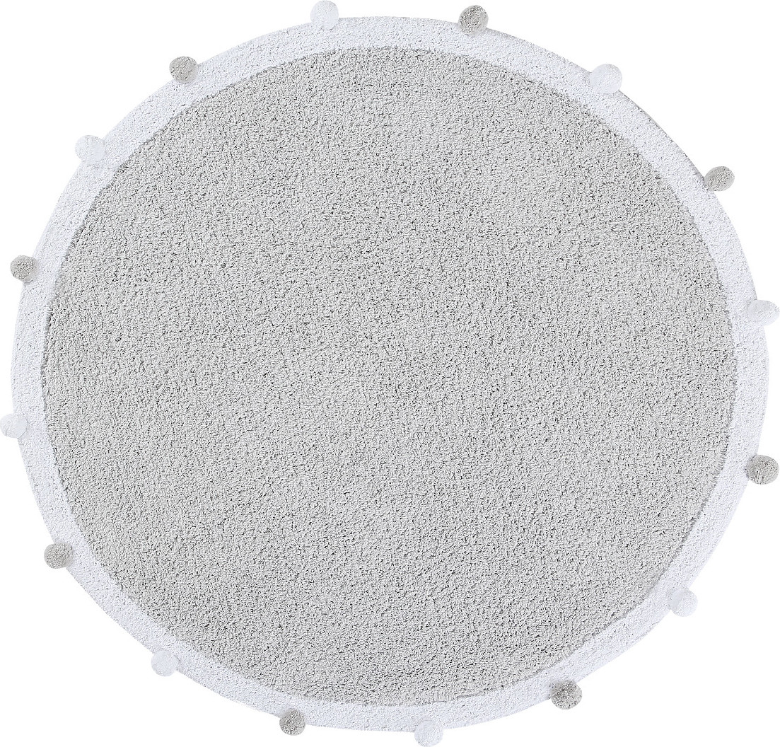 Lorena Canals koberce Pro zvířata: Pratelný koberec Bubbly Light Grey Rozměry koberců: 120x120 (průměr) kruh