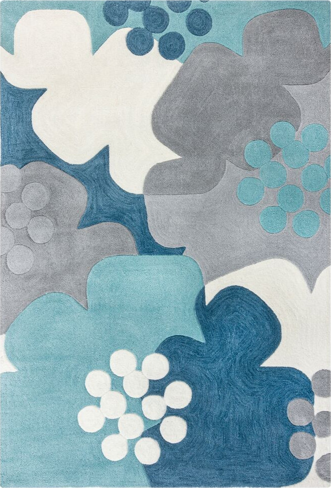 Flair Rugs koberce Kusový koberec Zest Retro Floral Blue Rozměry koberců: 120x170