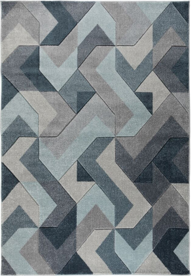 Flair Rugs koberce Kusový koberec Hand Carved Aurora Denim Blue Rozměry koberců: 120x170