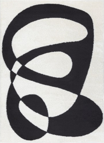 Dywany Łuszczów Kusový koberec Mode 8531 abstract cream/black Rozměry koberců: 120x170