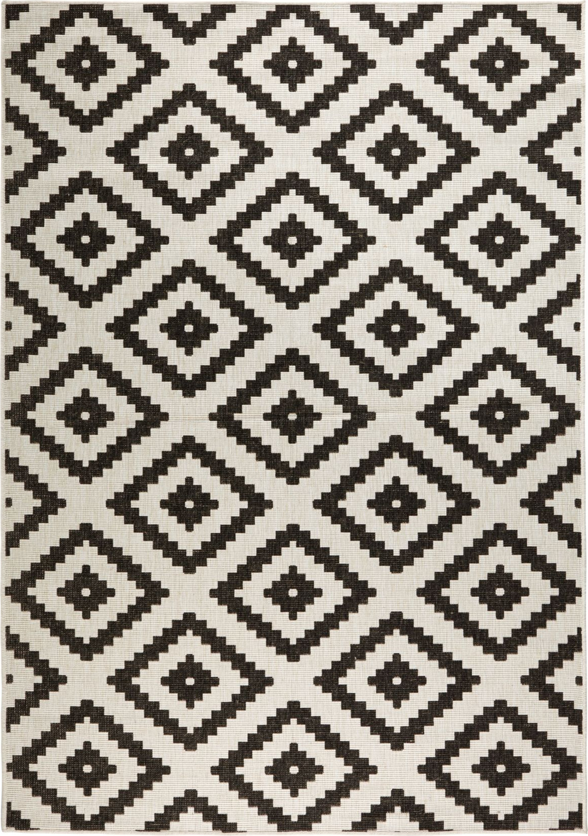 NORTHRUGS - Hanse Home koberce Kusový koberec Twin-Wendeteppiche 103129 schwarz creme – na ven i na doma Rozměry koberců: 120x170