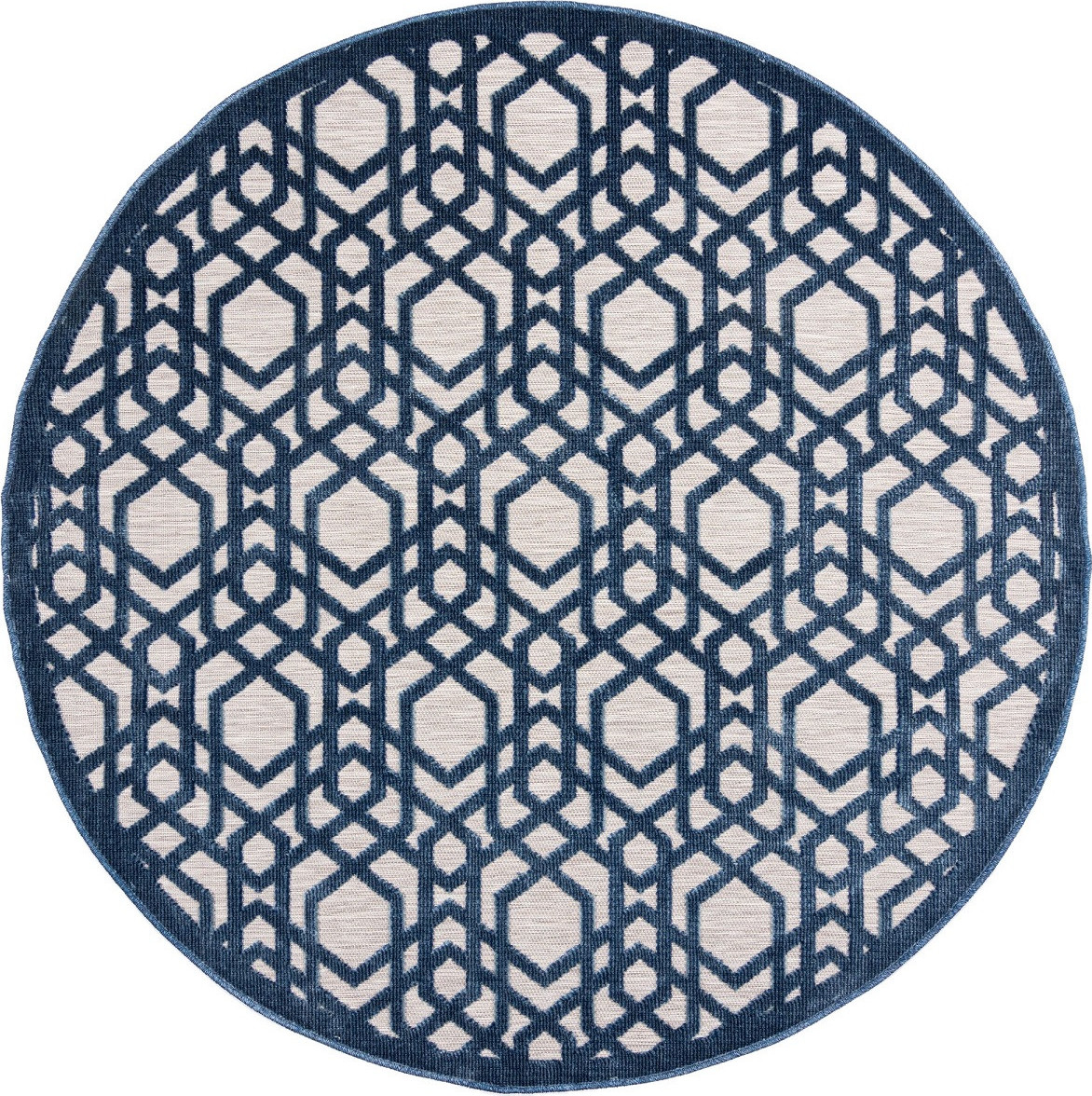 Flair Rugs koberce Kusový koberec Piatto Oro Blue kruh – na ven i na doma Rozměry koberců: 160x160 (průměr) kruh