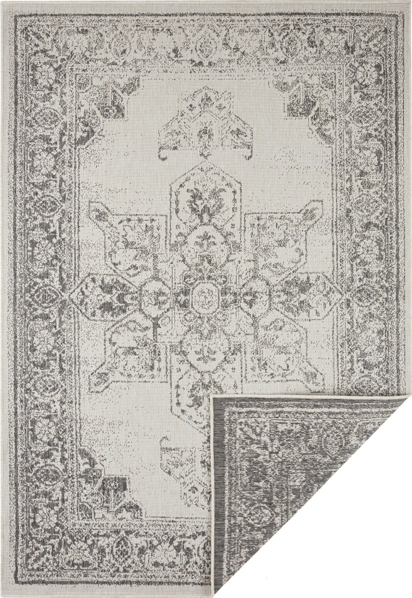 NORTHRUGS - Hanse Home koberce Kusový koberec Twin Supreme 104136 Grey/Cream – na ven i na doma Rozměry koberců: 80x150