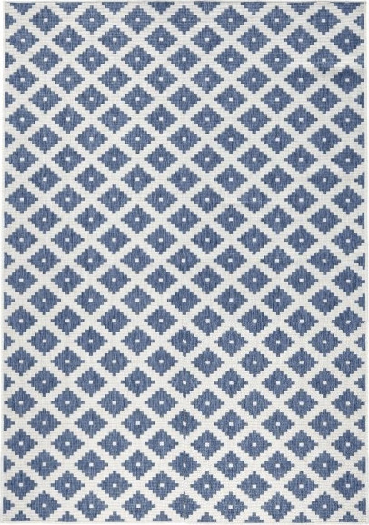 NORTHRUGS - Hanse Home koberce Kusový koberec Twin-Wendeteppiche 103128 blau creme – na ven i na doma Rozměry koberců: 120x170