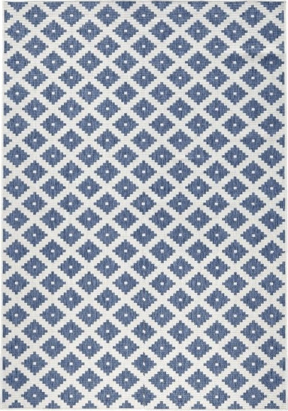 NORTHRUGS - Hanse Home koberce Kusový koberec Twin-Wendeteppiche 103128 blau creme – na ven i na doma Rozměry koberců: 80x150