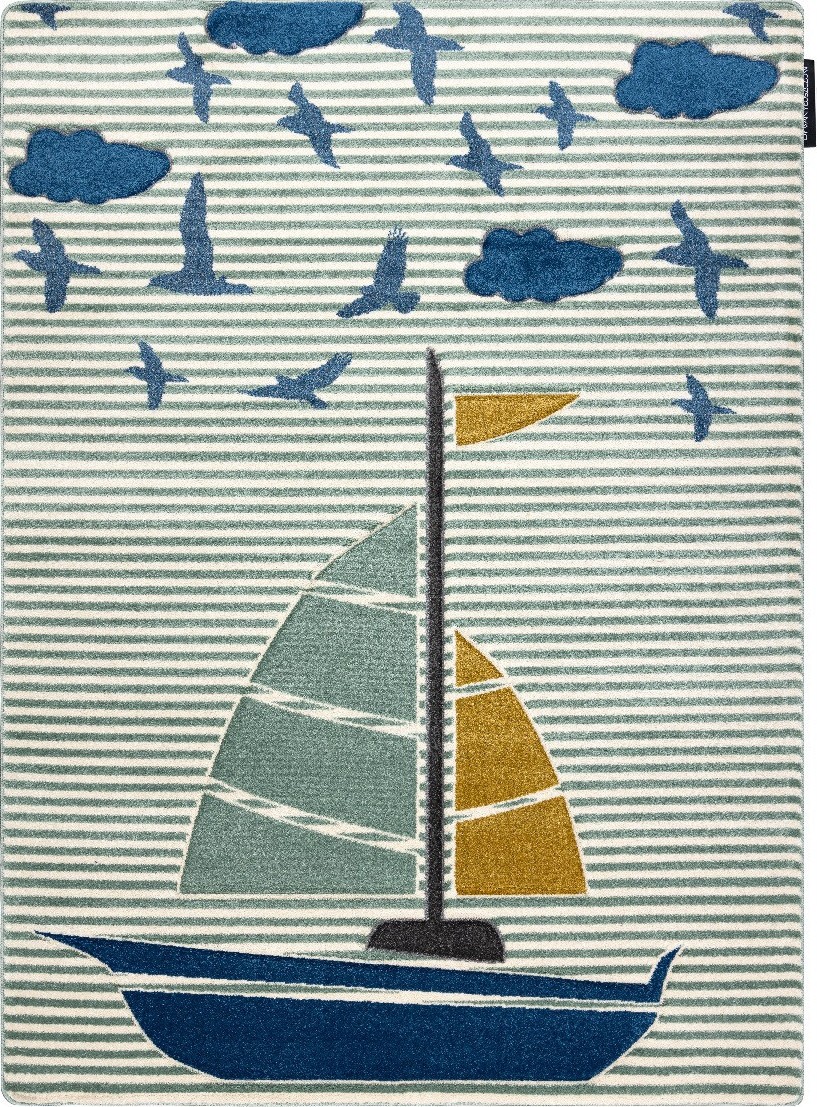 Dywany Łuszczów Dětský kusový koberec Petit Sail boat green Rozměry koberců: 120x170