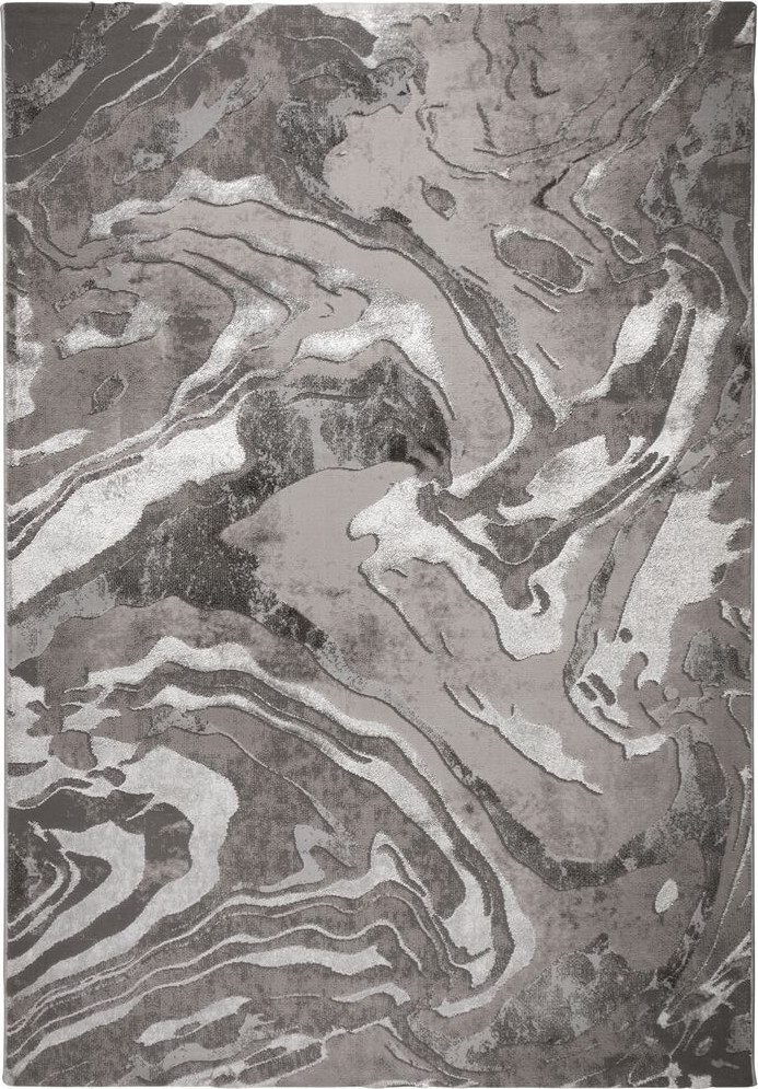 Flair Rugs koberce Kusový koberec Eris Marbled Silver Rozměry koberců: 120x170