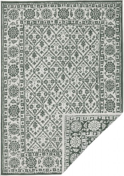 NORTHRUGS - Hanse Home koberce Kusový koberec Twin-Wendeteppiche 103115 grün creme – na ven i na doma Rozměry koberců: 120x170