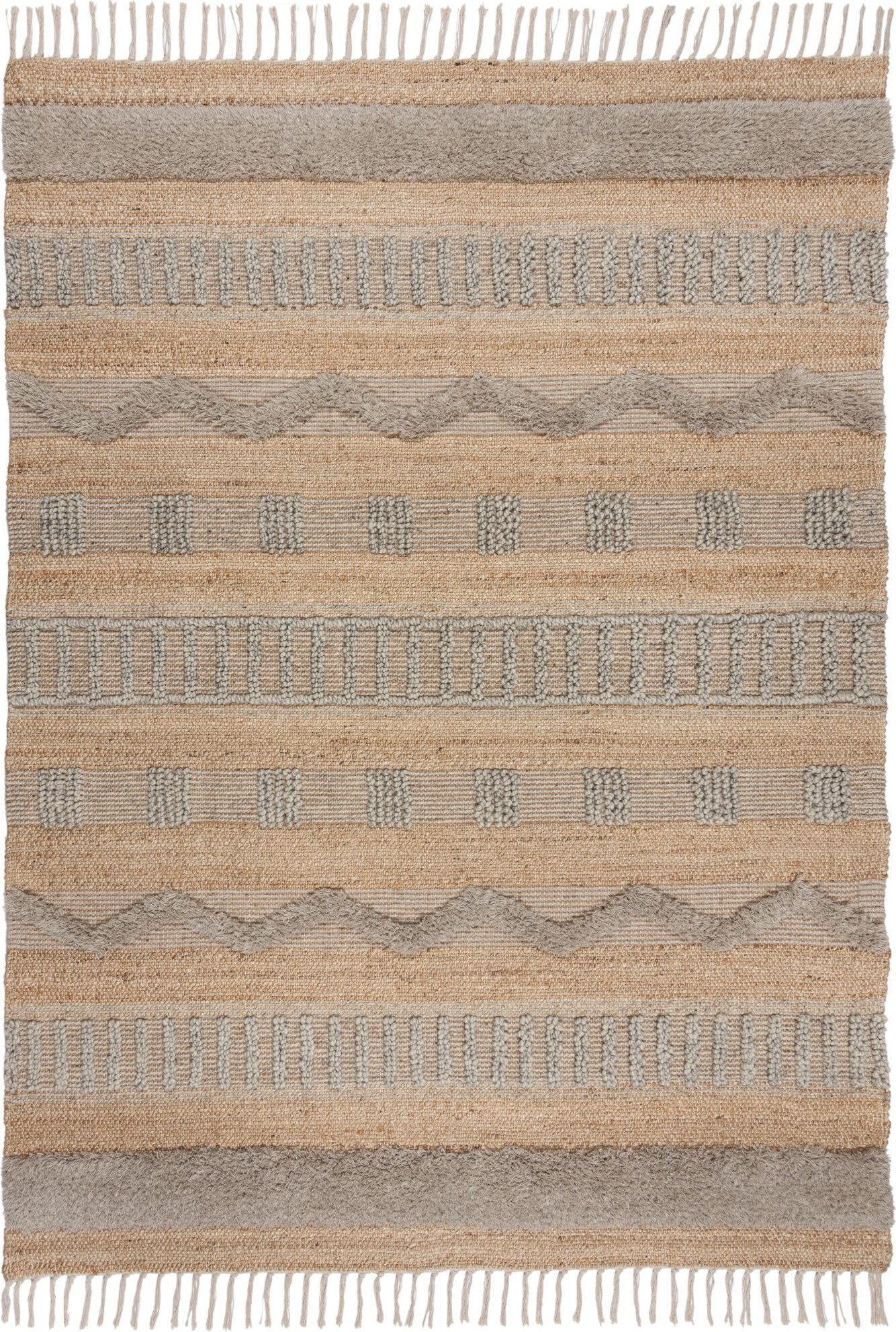 Flair Rugs koberce Kusový koberec Jubilant Medina Jute Natural/Grey Rozměry koberců: 120x170