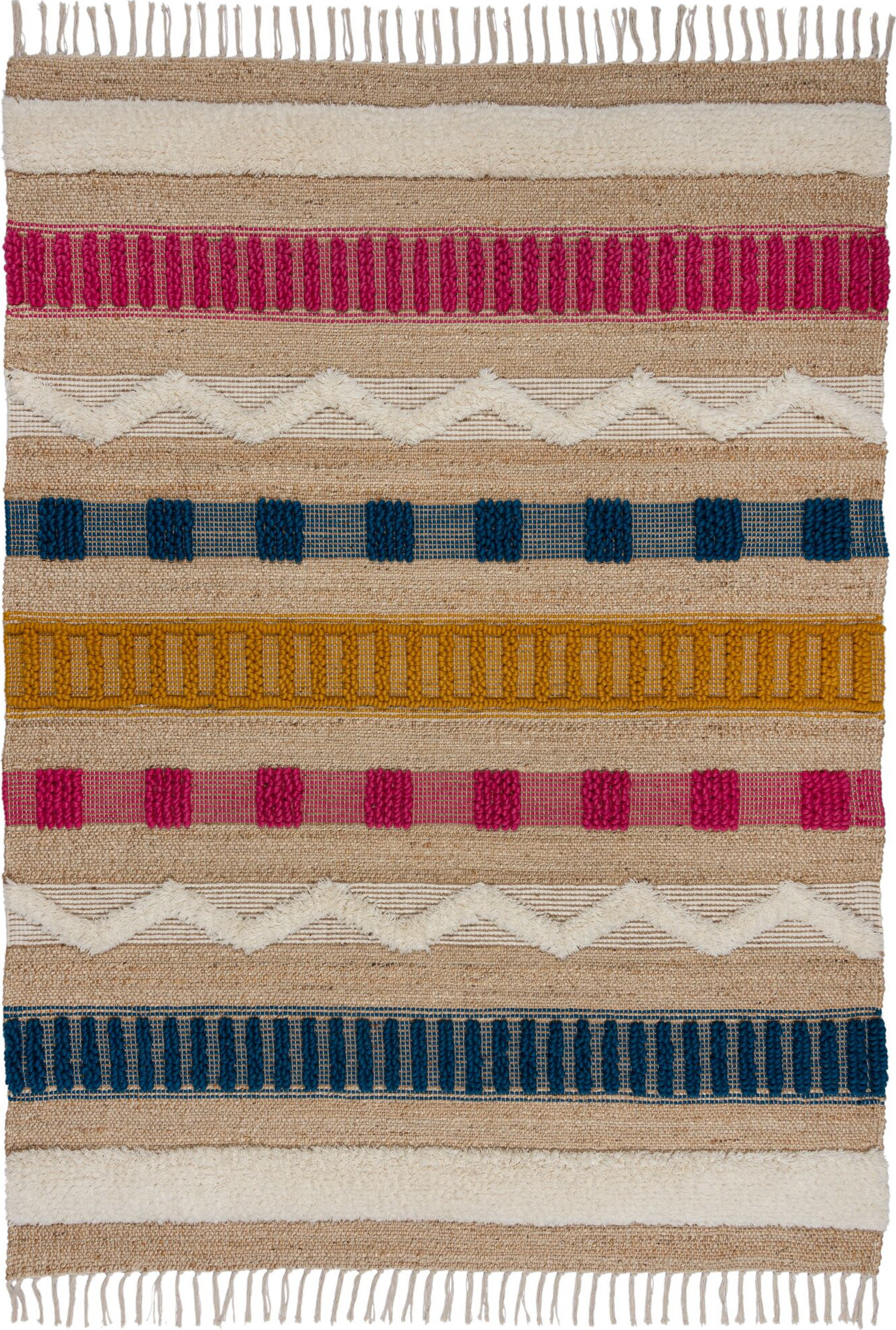 Flair Rugs koberce Kusový koberec Jubilant Medina Jute Natural/Multi Rozměry koberců: 120x170