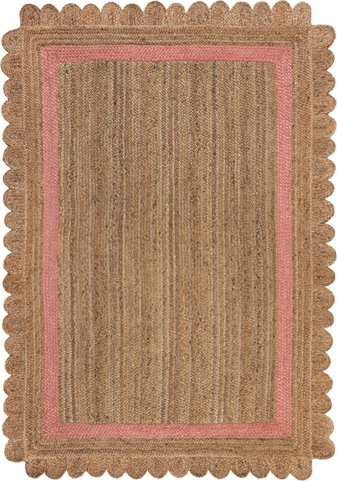 Flair Rugs koberce Kusový koberec Grace Jute Natural/Pink Rozměry koberců: 120x170